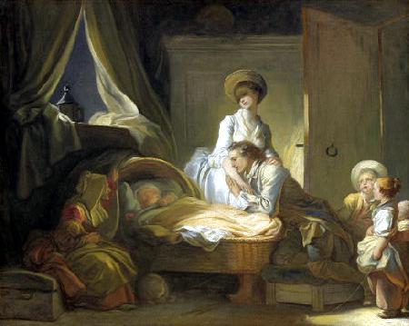 Jean Honore Fragonard La Visite a la nourrice oil painting image